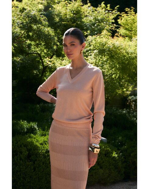 Top Lurex Punto cobre