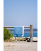 Fouta en coton bleu de Prusse - 100x200 cm