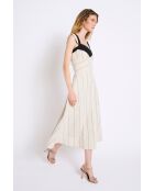 Fabiola Rustico beige katoenen jurk