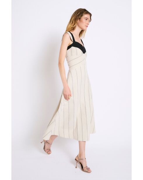 Fabiola Rustico beige katoenen jurk