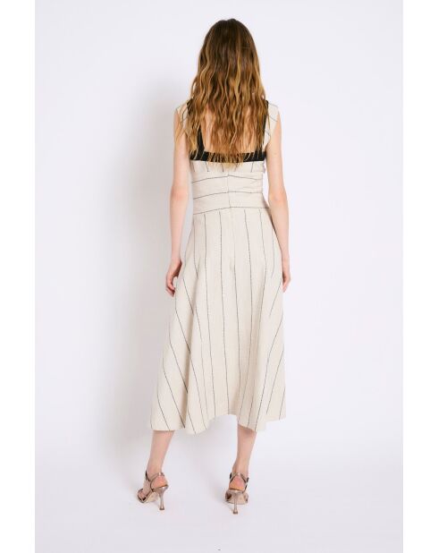 Fabiola Rustico beige katoenen jurk
