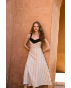 Fabiola Rustico beige katoenen jurk