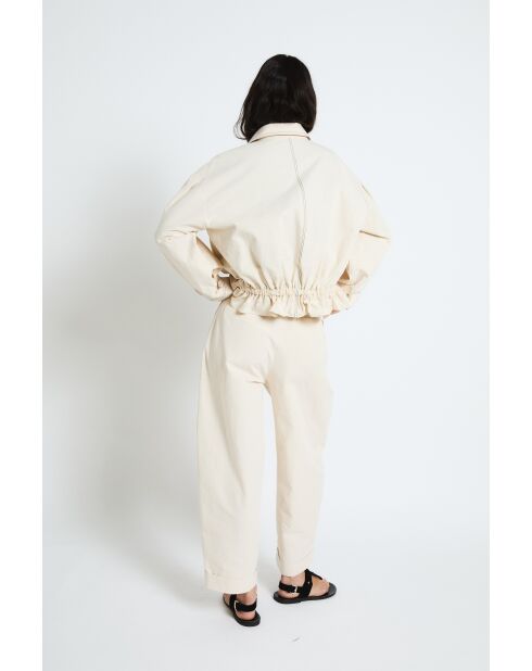Mar Safari ecru katoenen broek