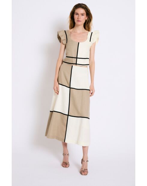 Top en lin Dama Lino beige