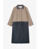 Trench Duo Gabardina bicolore