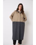 Trench Duo Gabardina bicolore