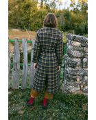 Lilafarbener Wollmantel Lalan Cuadros