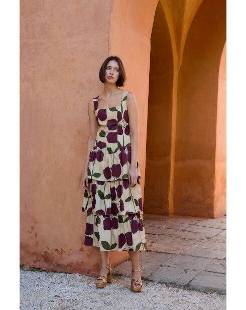 Clo Lirio burgunderfarbenes Kleid