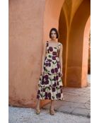 Clo Lirio burgunderfarbenes Kleid