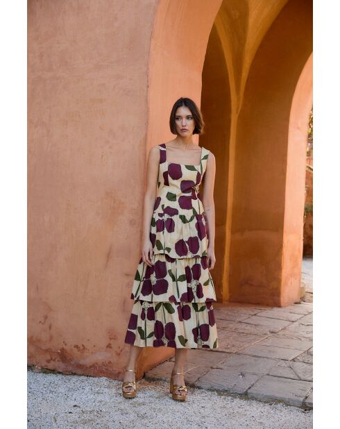 Clo Lirio burgunderfarbenes Kleid