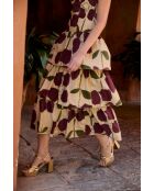 Clo Lirio burgunderfarbenes Kleid