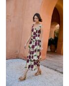 Clo Lirio burgunderfarbenes Kleid