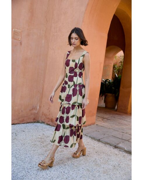 Clo Lirio burgunderfarbenes Kleid