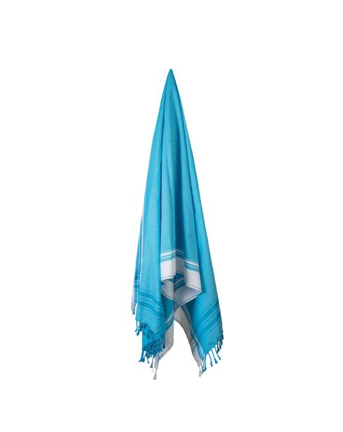 Fouta en coton turquoise - 100x200 cm