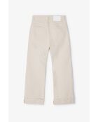 90'S Sarga ecrufarbene Baumwolljeans