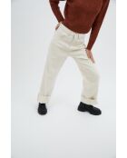 90'S Sarga ecrufarbene Baumwolljeans