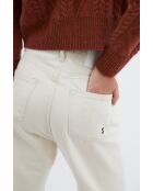 90'S Sarga ecrufarbene Baumwolljeans