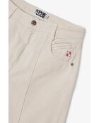 90'S Sarga ecrufarbene Baumwolljeans