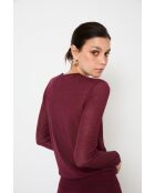 Top Lurex Punto burdeos