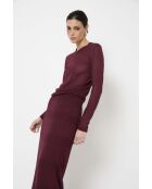 Top Lurex Punto burdeos