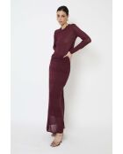 Top Lurex Punto burdeos