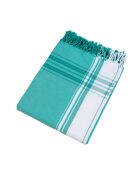 Fouta in cotone verde smeraldo - 100x200 cm