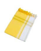 Fouta de algodón amarillo limón - 100x200 cm