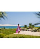 Fouta en coton rose - 100x200 cm