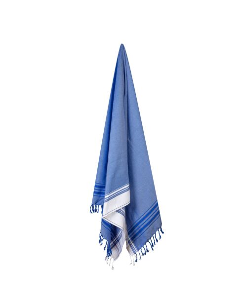 Fouta en coton bleu royal - 100x200 cm