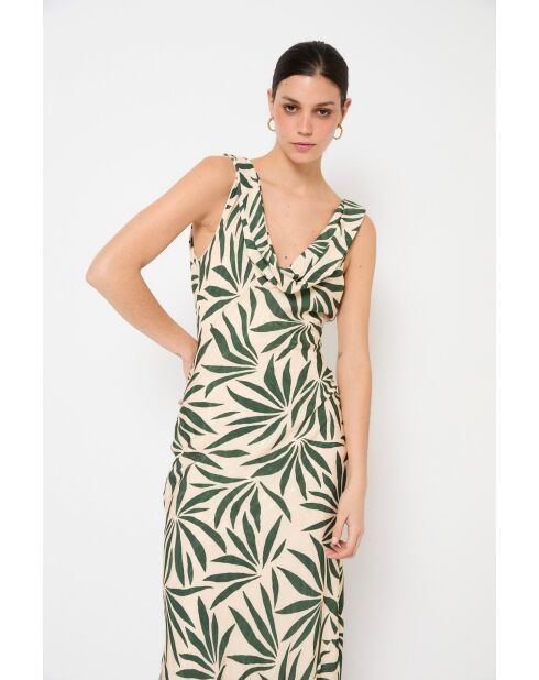 Idra Hojas grünes Kleid