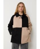 Beigefarbene Baumwolljacke Damero Trinchera
