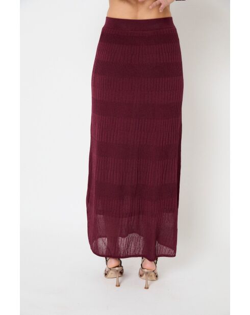 Gonna bordeaux in lurex Punto