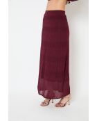 Gonna bordeaux in lurex Punto