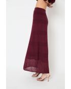 Gonna bordeaux in lurex Punto