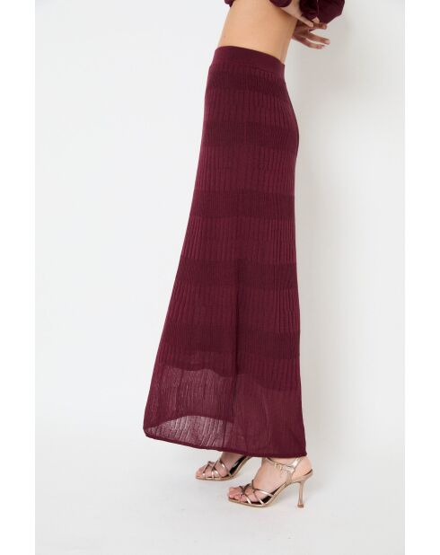 Gonna bordeaux in lurex Punto