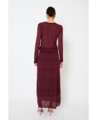 Gonna bordeaux in lurex Punto