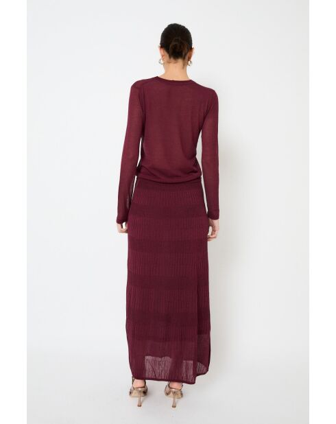 Gonna bordeaux in lurex Punto