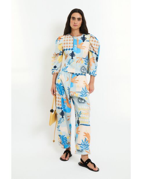 Blaue Baumwolljacke Farol Beach