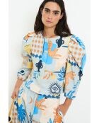 Blaue Baumwolljacke Farol Beach