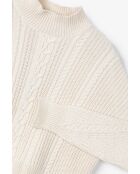 Ochos Punto ecrufarbener Baumwollpullover