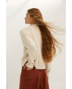 Ochos Punto ecrufarbener Baumwollpullover