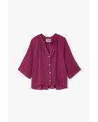 Blusa Molli Arruguilla cereza in cotone