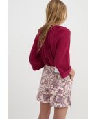 Blusa Molli Arruguilla cereza in cotone