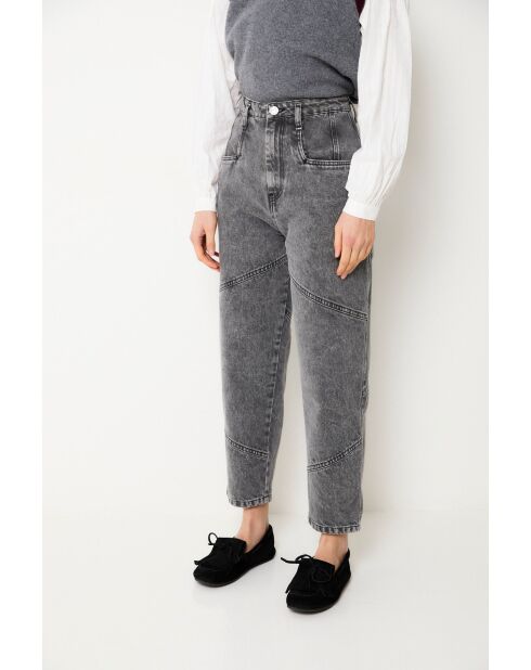 Jeans Cortes Bleach in cotone grigio