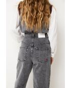 Jeans Cortes Bleach in cotone grigio