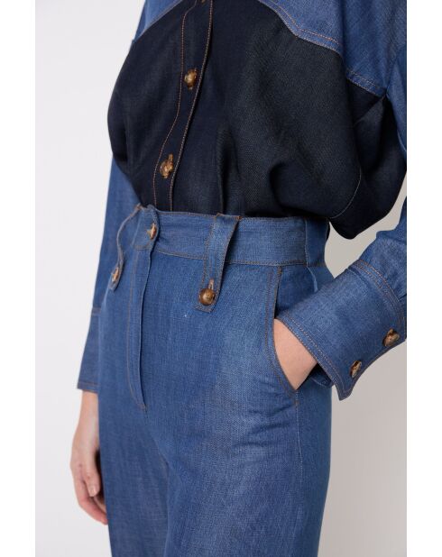 Cuca Tencel blaue Hose