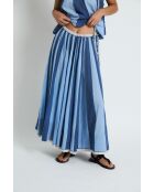 Gonna Circo Voile in cotone blu