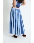 Gonna Circo Voile in cotone blu