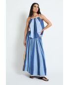 Gonna Circo Voile in cotone blu