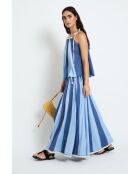 Gonna Circo Voile in cotone blu